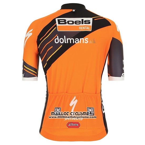 2019 Maillot Ciclismo Femme Boels Dolmans Orange Manches Courtes et Cuissard